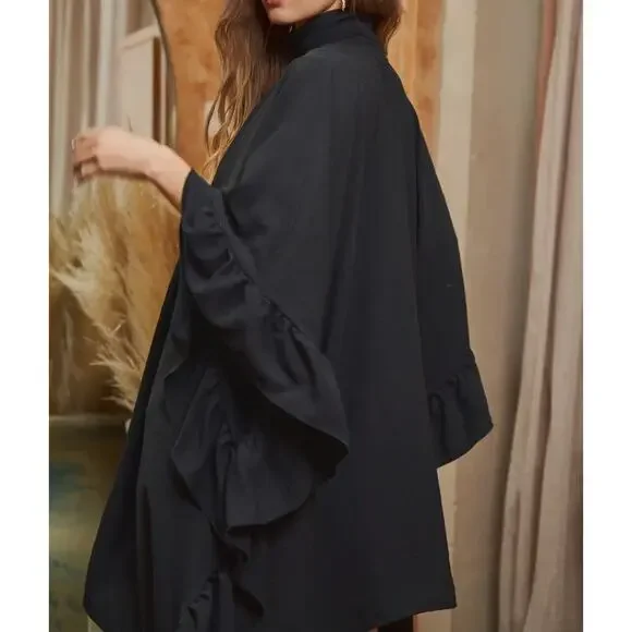 Wide sleeves ruffle kimono - Picture 3 of 8